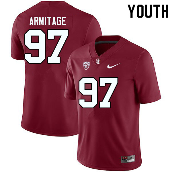 Youth #97 Aaron Armitage Stanford Cardinal College Football Jerseys Sale-Cardinal - Click Image to Close
